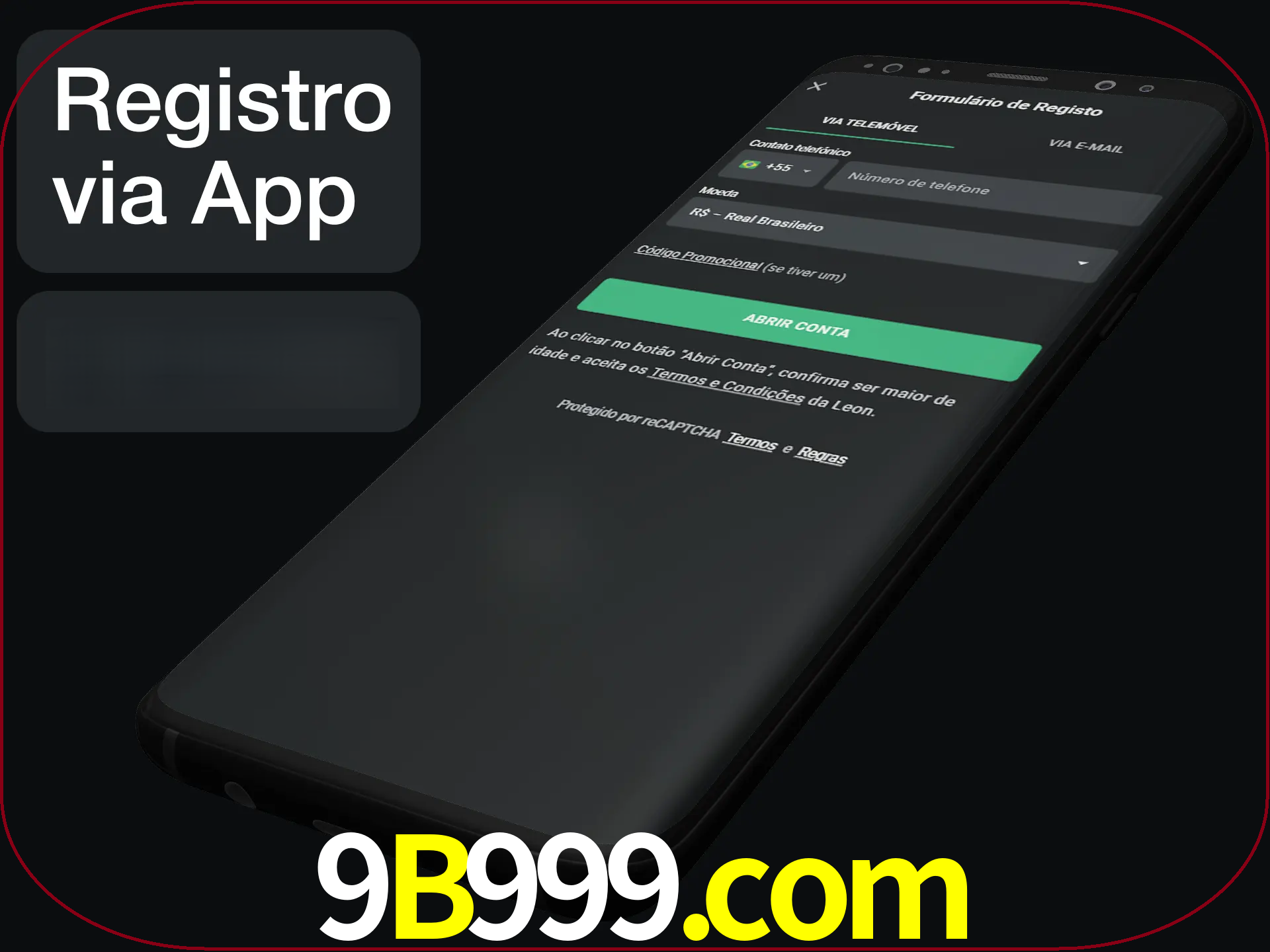 Registre-se quiclly em LeonBet usando o aplicativo.